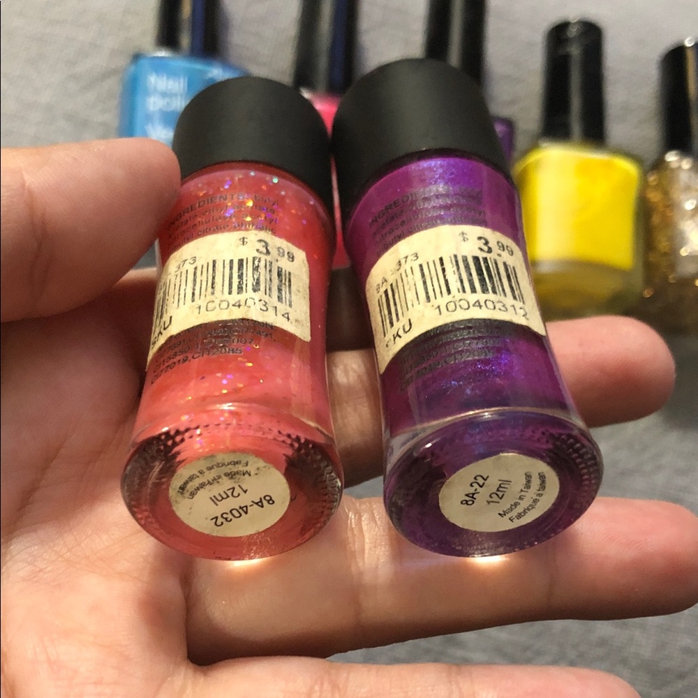 Ardene Vibrant Nail Polish Set - Blue, Pink, Yellow, Gold, Purple, Orange - Picture 5 of 6